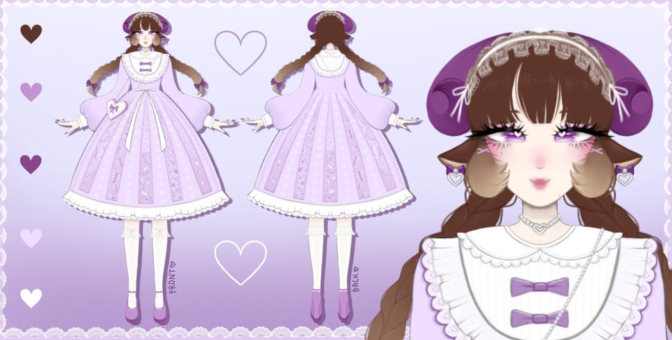 Vtuber model reference sheet example ♡